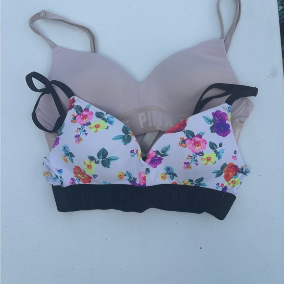 PINK Victoria's Secret Other - PINK Victoria's Secret Floral and Nude Bra Set